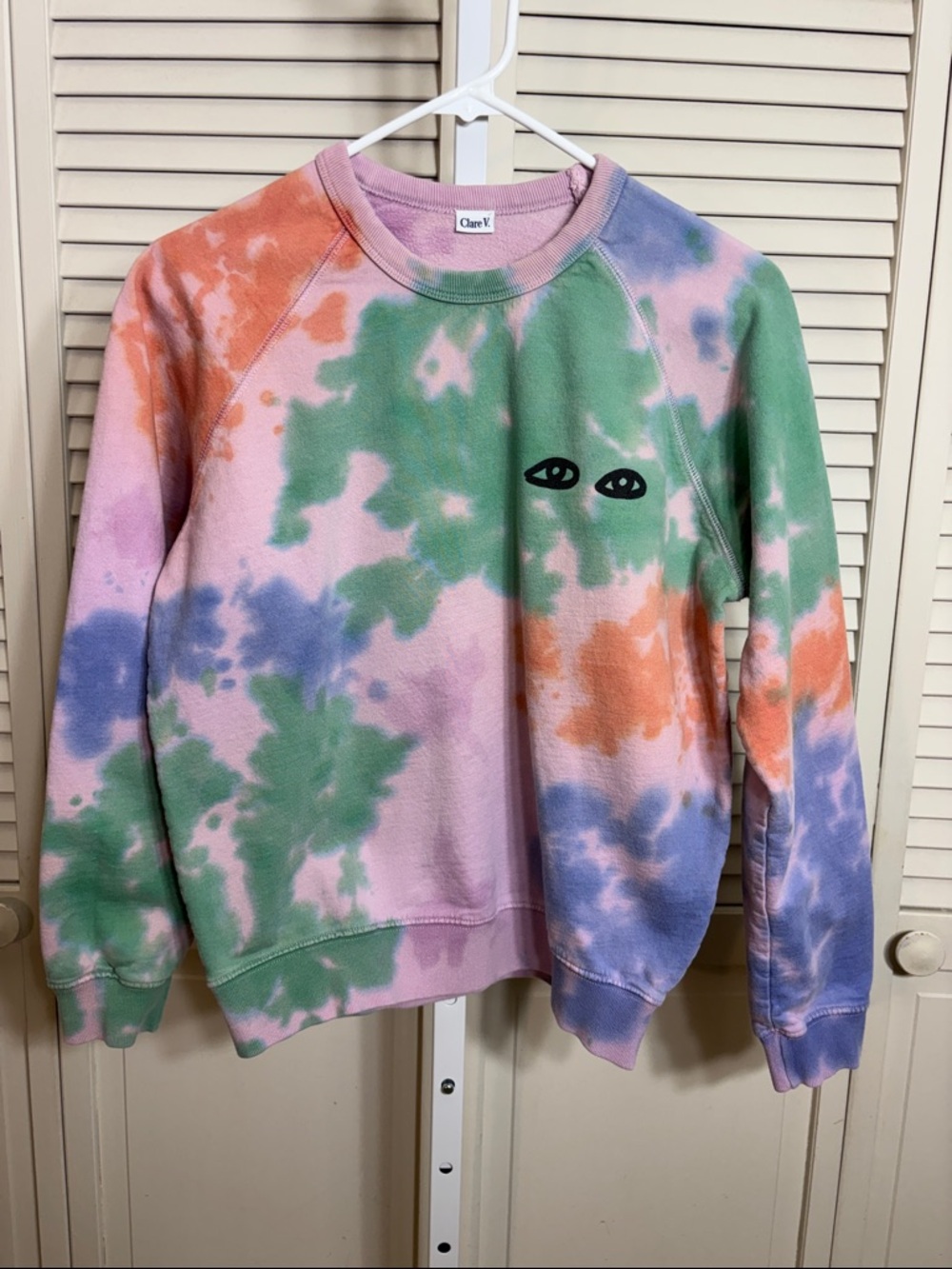 Clare V. Amber Tie-Dye Pullover Multicolor Sweatshirt XS - Picture 5 of 16